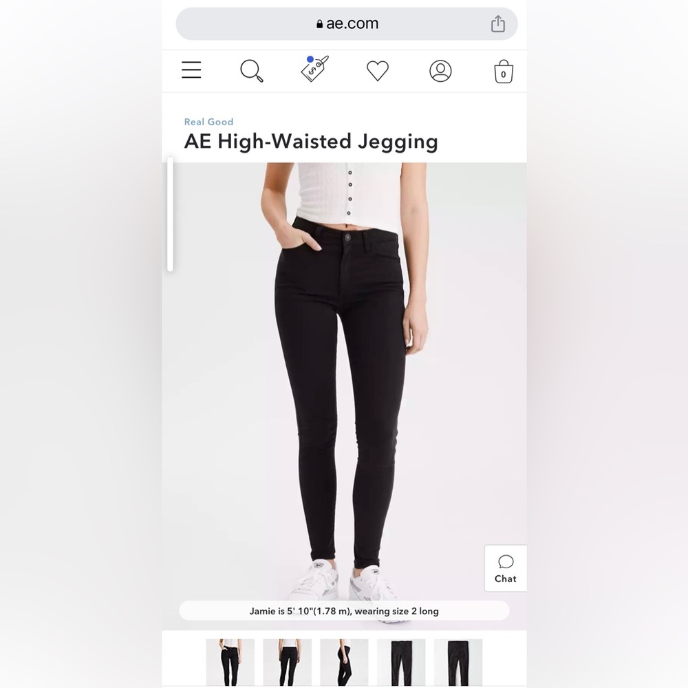 American eagle high rise black jeggings